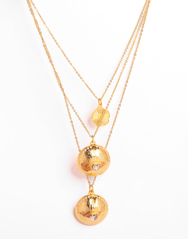 Necklace Fe DB-T083 18K Laminated Gold By Dayana Montoya